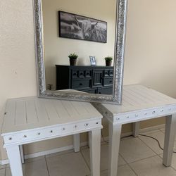 Side Tables And Mirror
