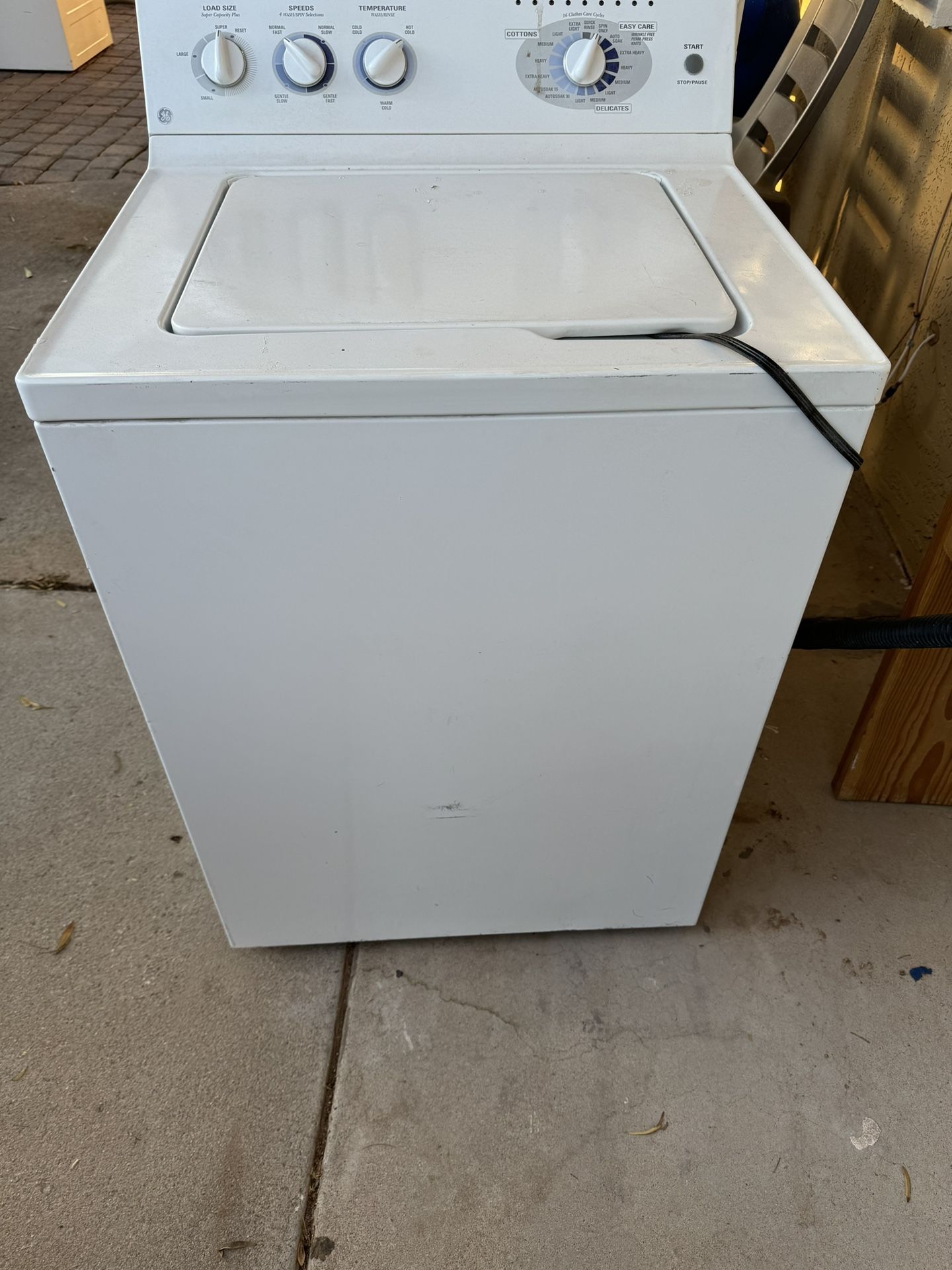 GE WASHER.    MANUAL