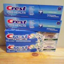 Crest ProHealth Toothpast 5.9 Oz Or Crest Plus Premium Antibacterial Toothpaste 7.0 oz $4 Each 
