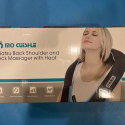 Back Shoulder Neck Massager With Heat New In Box Mo Chisel 