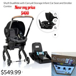 New in box Evenflo Shyft DualRide Infant Car Seat Stroller Combo with Carryall Storage $400 cash only pick up east Palmdale 