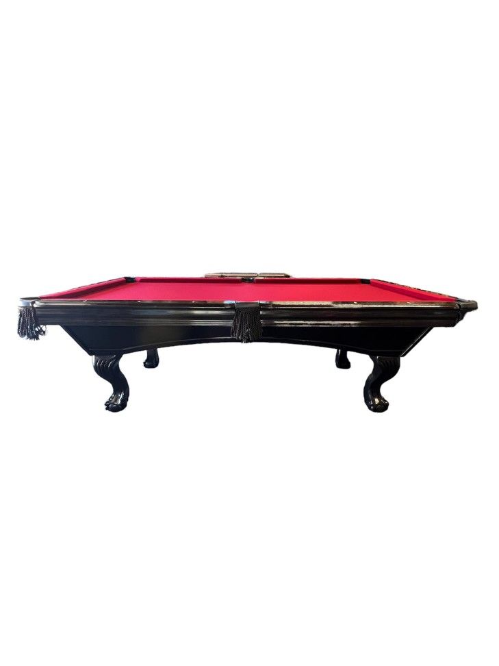 Black 8' Pool Table (Delivered & Setup Included)