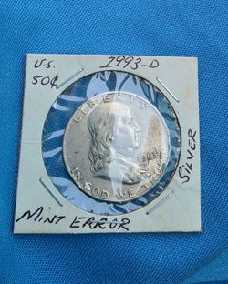 1963-D Benjamin Half-Dollar☆WOW "Lil Monster" RPM, D/D, Rim & Lam Mint Errors.