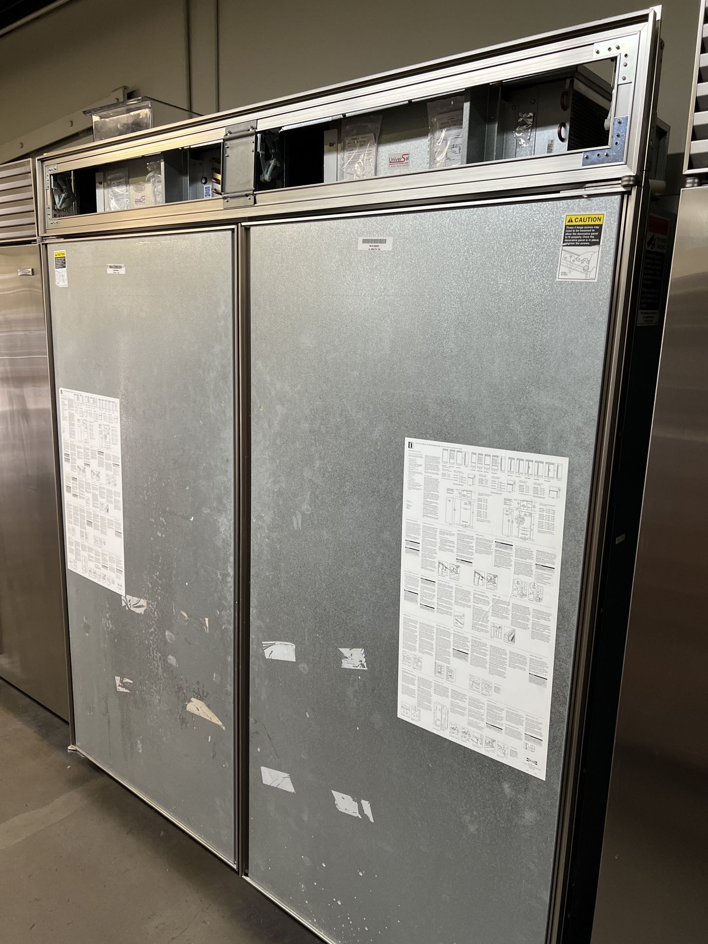 SUB ZERO 72”WIDE BUILT IN PANEL READY REFRIGERATOR/ FREEZER 