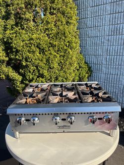 Black Diamond BDCTH-36 by ( ACE) Commercial 6 Burner Countertop Hot Plate Appliance