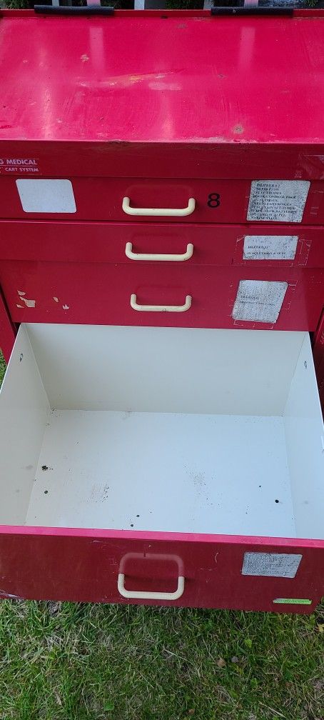 Standard tool box tool cart with wheels caster decent shape.