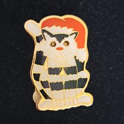 Christmas Kittie, Blinking Eyes, Santa Hat,1.5"