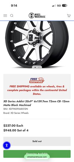 XD 798 20 Inch Wheels