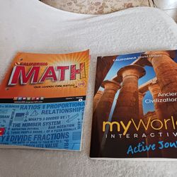 New Calif. Math And World History Book 