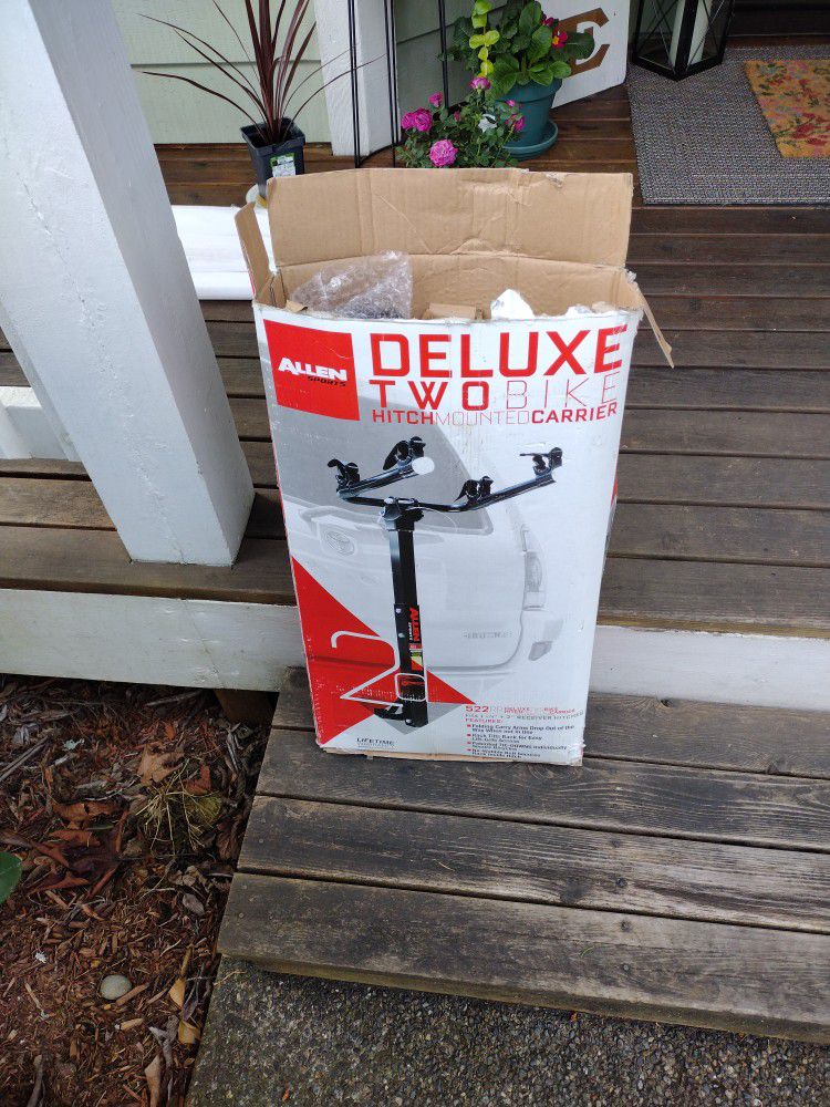 New Allen Deluxe Two Bike Hitch Mounted Carrier