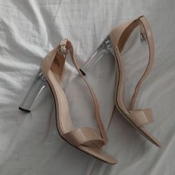 Beige With Clear Heel