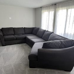 Extra Large Dark Grey Sectional Couch - FREE DELIVERY