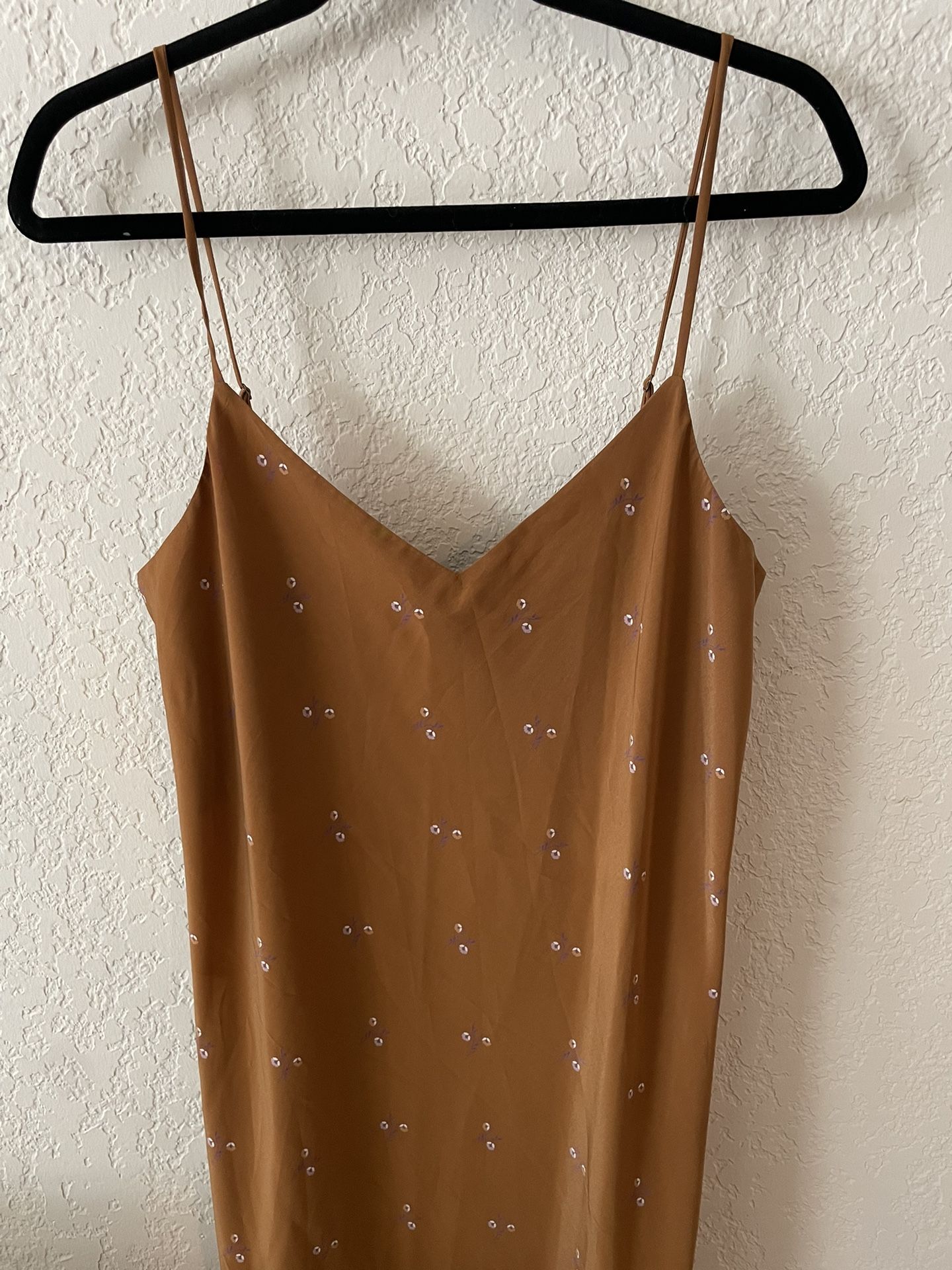 Hatch Maternity Ricky Slip Dress Rust Floral Size