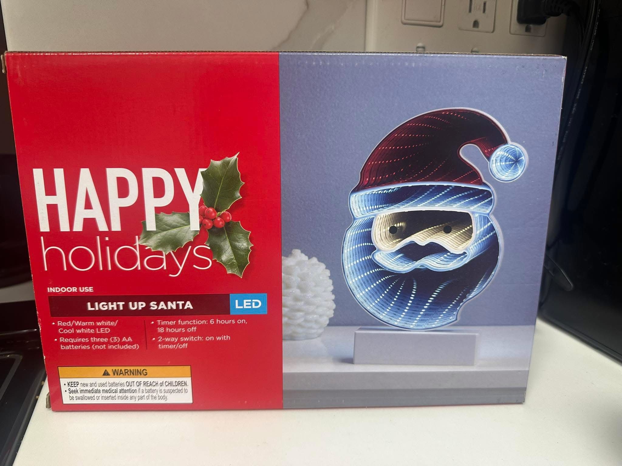 LED Light Up Santa Decor