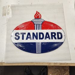 Standard Oil Gas Station Company Faux Vintage Steel Metal Sign 