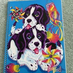 New old stock Lisa Frank 50 page spiral notebook 10.5“ x 8“