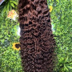 Anderah 30” Chocolate Brown Deep Wave HD Lace Front Wig – 200% Density, Curly & Natural Hairline