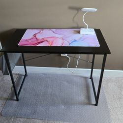 Office Desk With Side Storage Pocket 