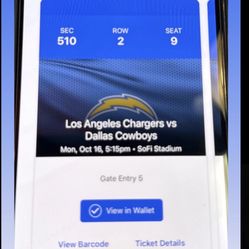 Dallas Vs Chargers Tickets 