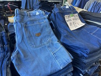 Used Carpenter Denim Pants For Working / Sizes 34, 36, 38, 40, 42 