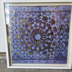 Abstract Art- purple, blue,  gold