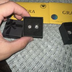 moissanite earrings $60