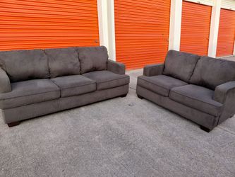 Grey Couch & Love Seat (free delivery)