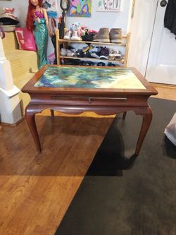 Vintage Small Enamel Coffee Table