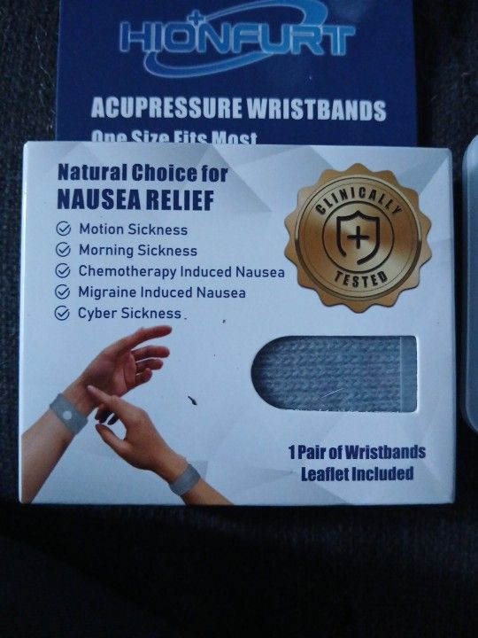 NAUSEA RELIEF WRISTBANDS......2 PAIR.....$10 BUCKS