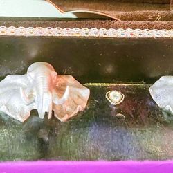 Whimsical elephant head jewelry holder