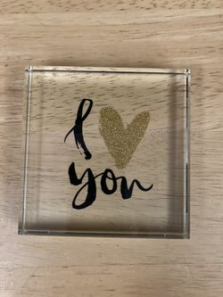 I Love You- Glass Square 