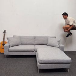 Article Nova Sofa + Ottoman = Sectional *Perfect Condition* Can Deliver (Retails 1.8k) Gravel Gray