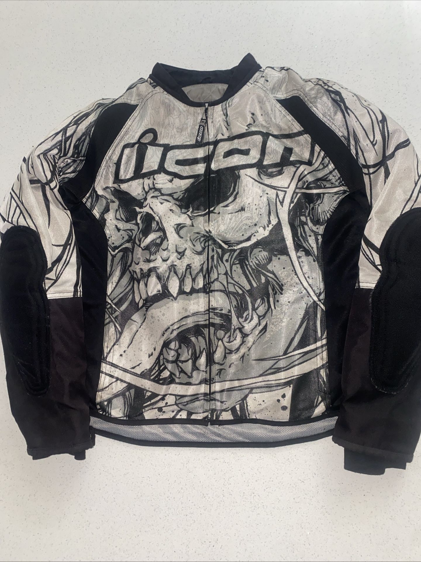 Icon Hooligan 2 Etched 2009 Padded Motorcycle Jacket Sz XL