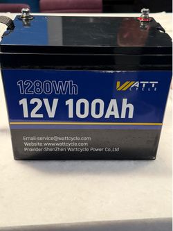 WattCycle 12v Lifepo4 100ah lithium battery