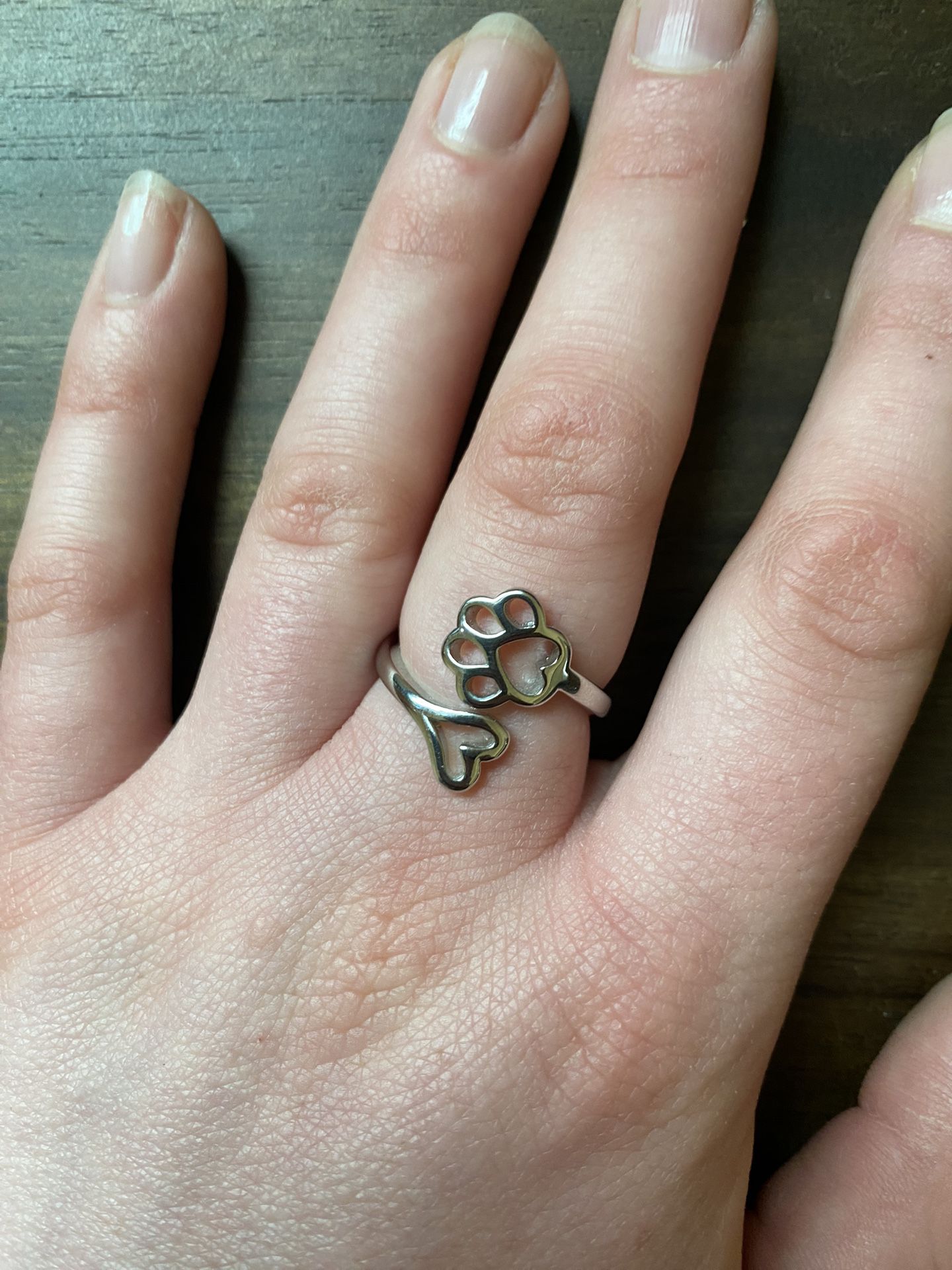 Paw And Heart Ring