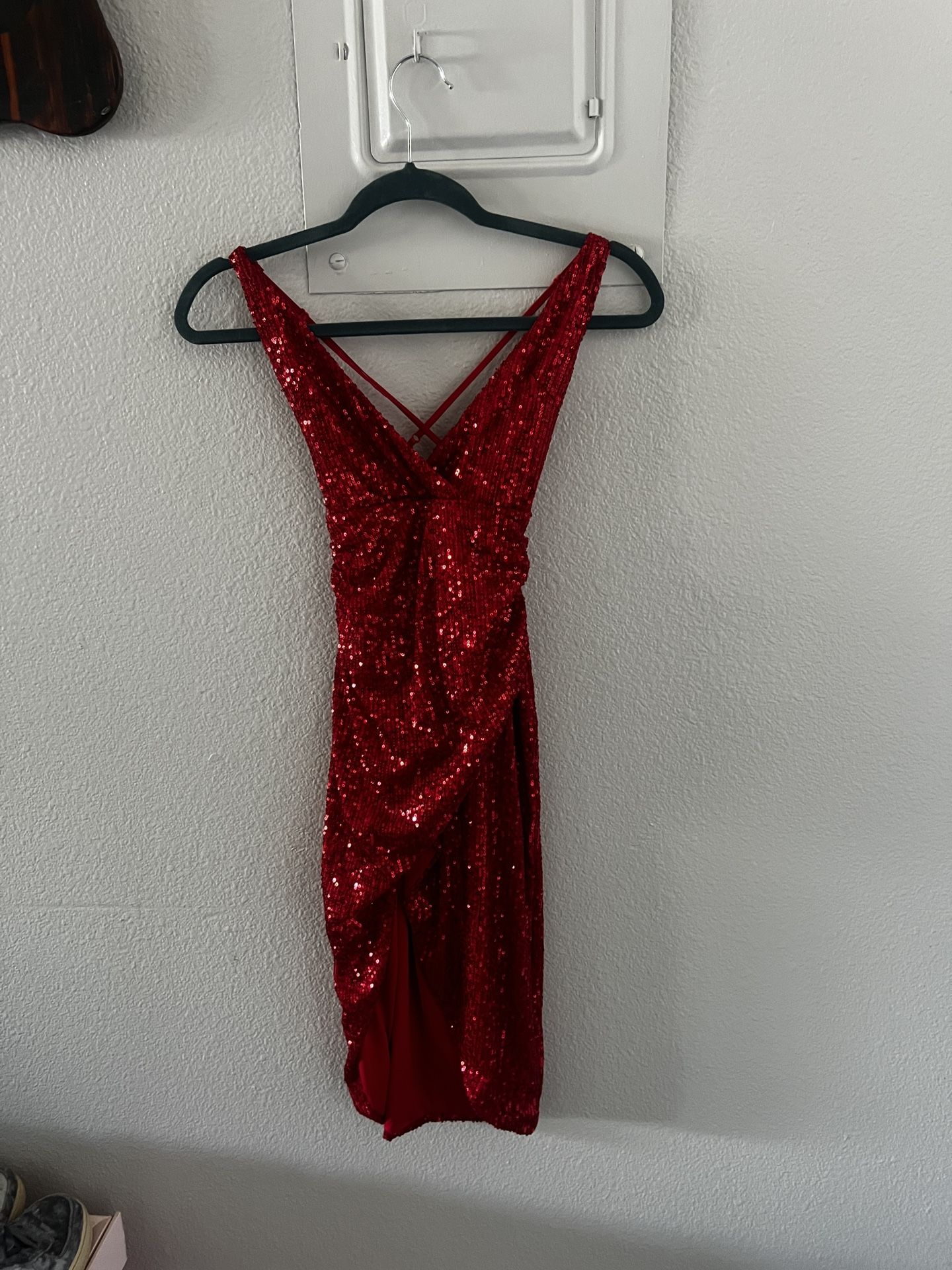 Red Sequin Dress
