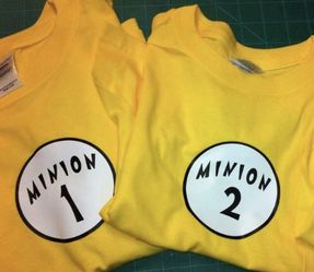 Birthday family shirts boys or girls party minion Halloween