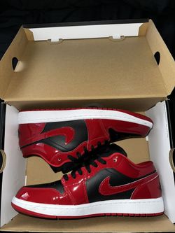 Jordan 1 Low SE Patent Varsity Red Black
