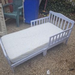Price Is Firm.. Children's Real Wood Toddler Bed With Mattress