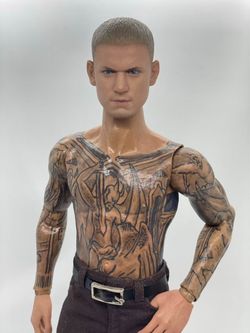 Prison break Michael Scofield 1/6 scale action figure with custom tattoo