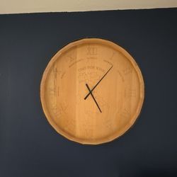 Authentic Barrel Head Wall Clock