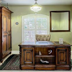 Desk With Leather Chair