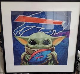CUSTOM FRAMED BILLS/YODA DIAMOND PAINTING 