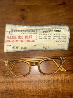 Vintage 1960/70ies Selecta "Nanette Decor" vintage “cat-eye” eyeglass FRAMES