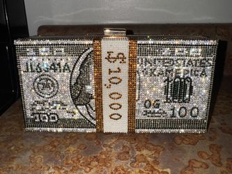 NEW Crystals clutch $10,000 stack Minaudière Evening Bag