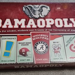 Alabama Monopoly Crimson Tide New Board Game Roll Tide 