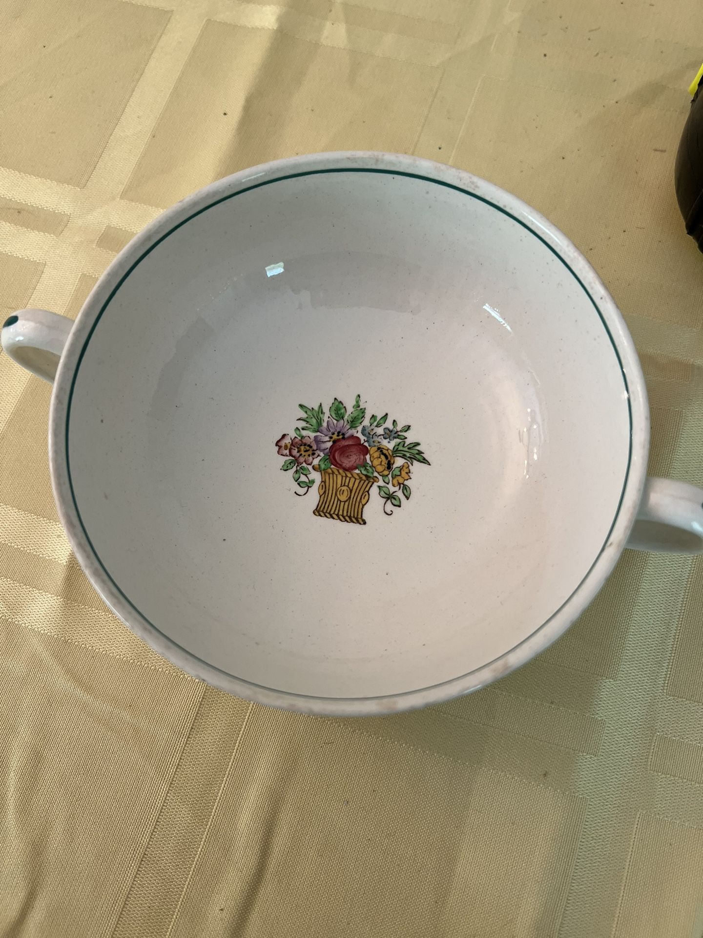 Belmar Wedgewood Edme Footed Soup Bowl made in England with patent stamp