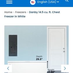 Danby 14.5 cu. ft. Chest Freezer In White -DCF145A3WDB