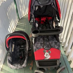 Disney Baby Mickey Mouse Simple Fold LX Travel System, Mickey Blogger, Toddler, Unisex