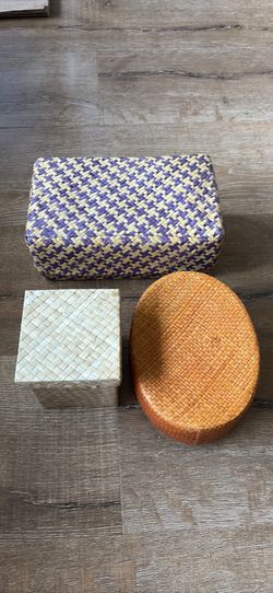 Woven INDONESIAN Nesting Basket Sets